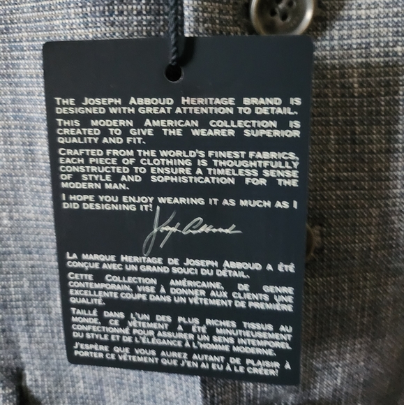 🆕️ Joseph Abboud Linen Blend Vest / Waistcoat Chambray Back Size M NWT - Picture 8 of 10